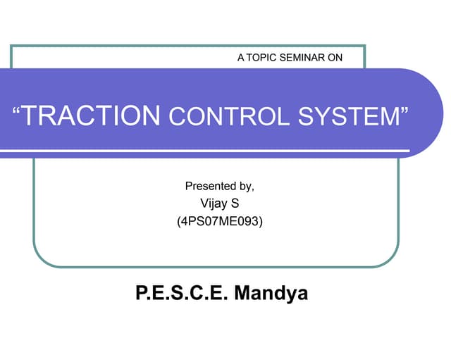 Traction control systems