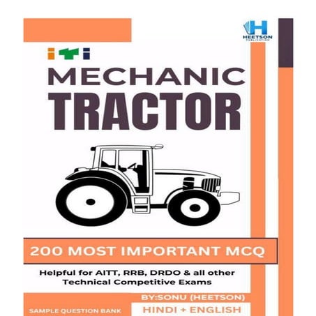 Tractor Mechanic Question Paper MCQ ITI NIMI Question Bank Book Free