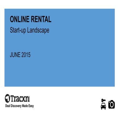 Tracxn Online Rental Startup Landscape - July 2015