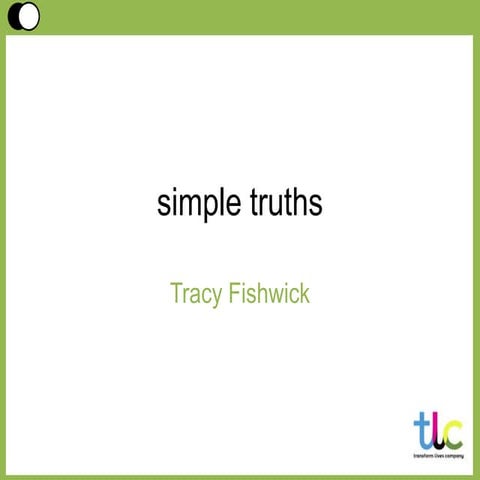 Simple Truths: Tracy Fishwick