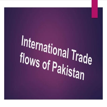 International trade flows of pakistan
