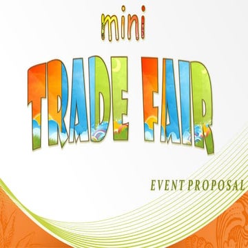 Trade  Fair (Event Proposal)