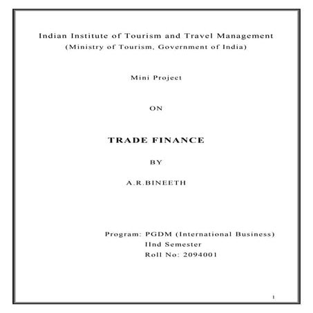Trade finance post and pre shipment