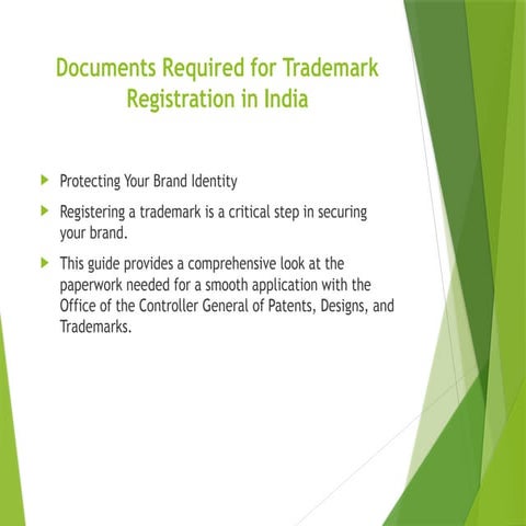 Image showcasing Documents Required for Trademark Registration in India | PPTX