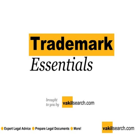 Trademark Essentials Ppt