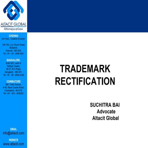 Trademark rectification
