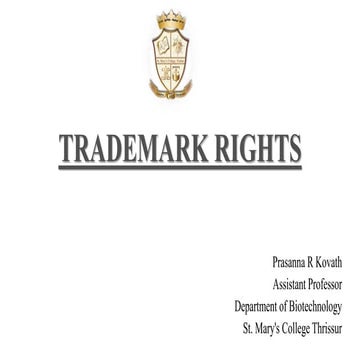 Trade mark rights