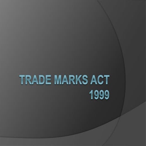 Trademarks act 1999