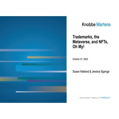 Trademarks, the Metaverse, and NFTs, Oh My!