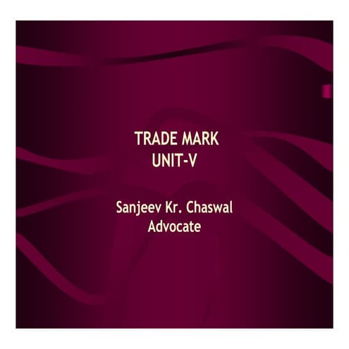 Trademark unit v [compatibility mode]