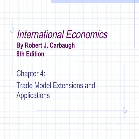 Trade model extensions and applications | PPT