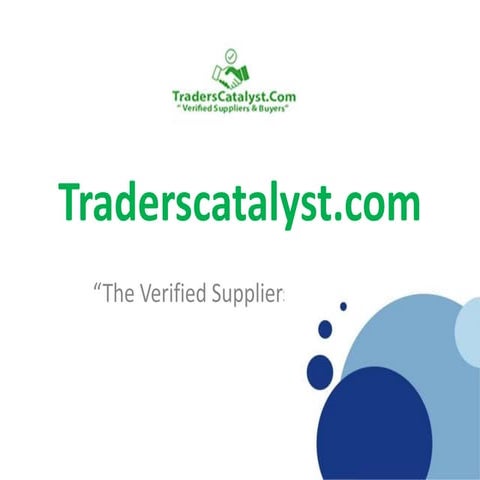 B2B portal presentation ,trader catalyst | PPTX