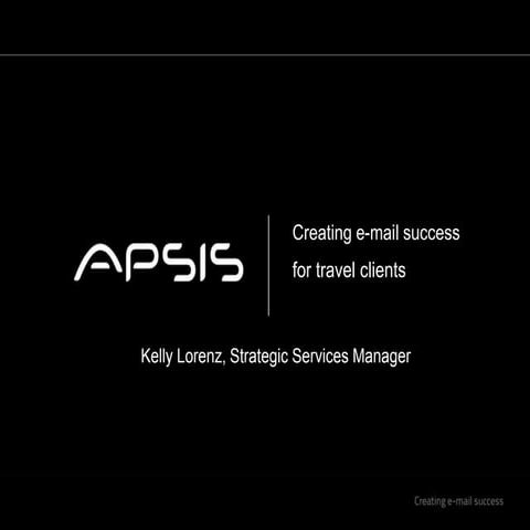 E Mailmarketing in Travel by Apsis