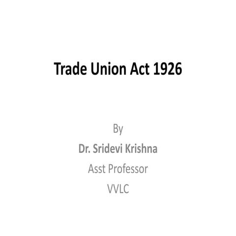 Trade union act