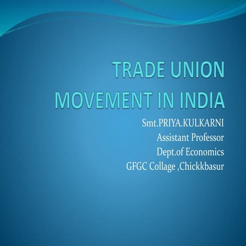 GFGC CHIKKABASUR ( Trade union movement )