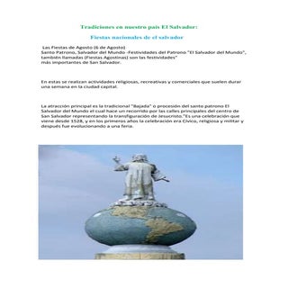 Tradiciones en nuestro país el salv...