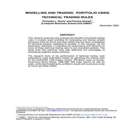 MSc Finance Dissertation