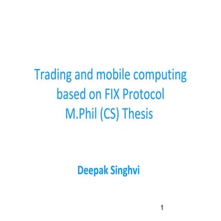 Trading and Mobile Computing based ...