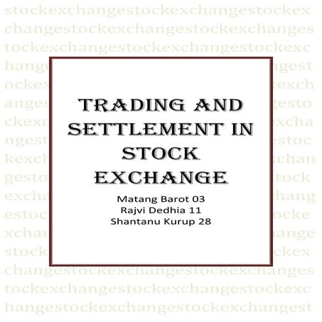 Trading and settelment in stock exchange..docx1