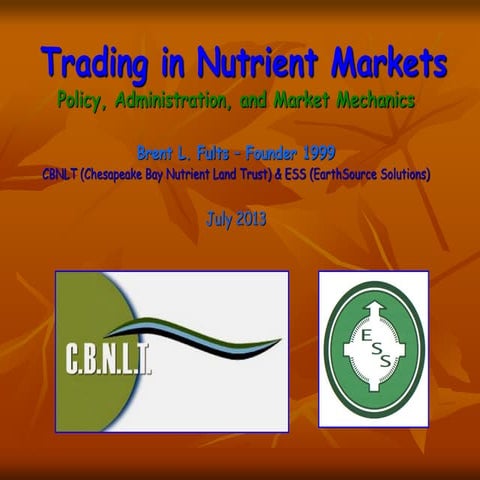 The Use of Nutrient Credits in Virginia | PPTX