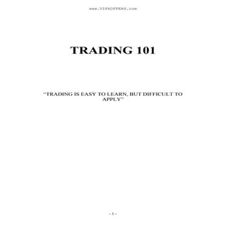 Trading manual