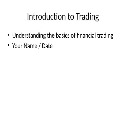 Automation Of Trading Industry Presentation Pptx