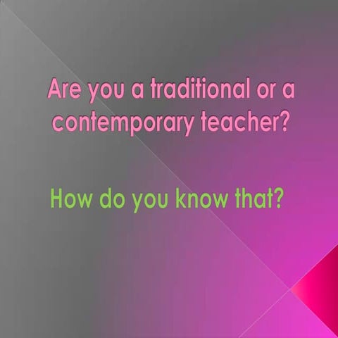 Traditi contemporary charts