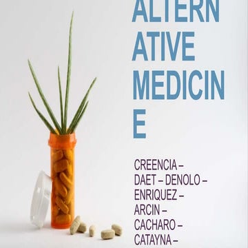Traditional and Alternative medicine