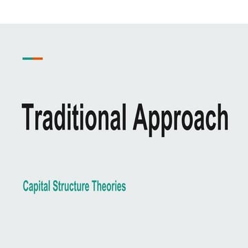 Traditional approach