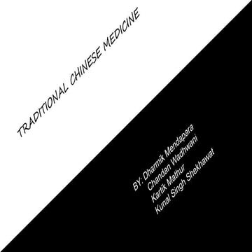 Traditional chinese medicine