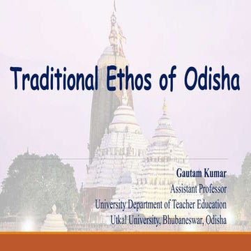 Traditional Ethos of Odisha