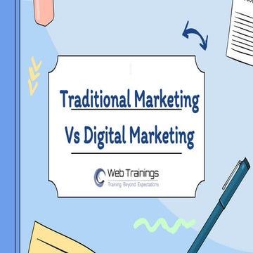 Traditional marketing vs digital marketing