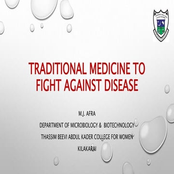 Traditional medicines to fight against diseases
