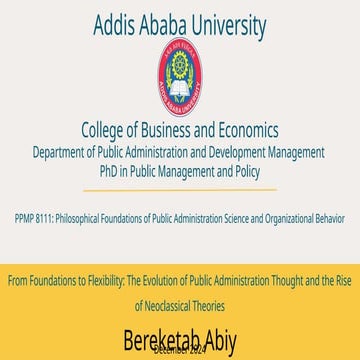 From Foundations to Flexibility: The Evolution of Public Administration Thoug...