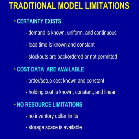 Traditional model limitations