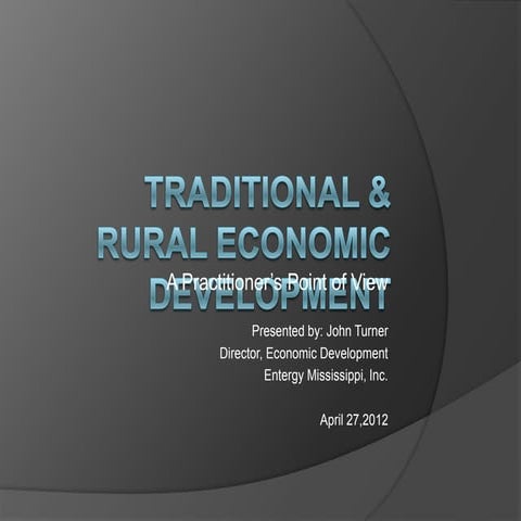 Traditional & rural economic developmentupload