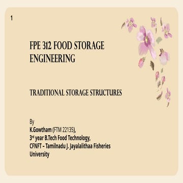 Traditional Storage structures in India and Tamilnadu