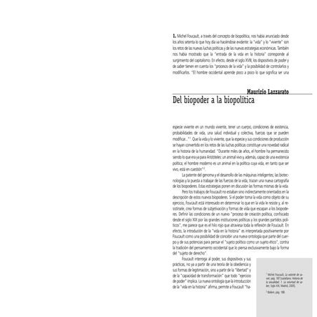 Información sobre Biopoder, obtén buena. | DOCX