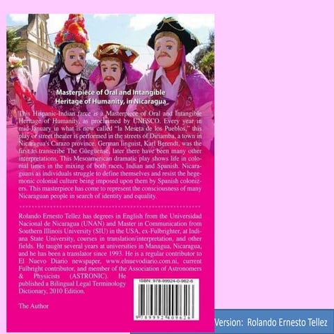 Traducción de primera obra treatral nicaragüense
