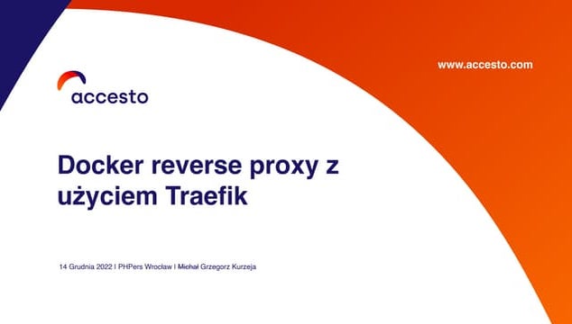 Docker reverse proxy z użyciem Traefik