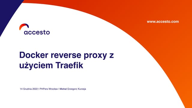 Docker reverse proxy z użyciem Traefik