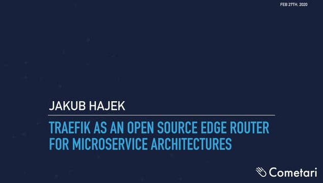 Traefik as an open source edge router for microservice architectures