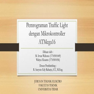 Pemrograman Traffic Light Menggunakan Mikrokontroller ATMega16 dengan Softwar...