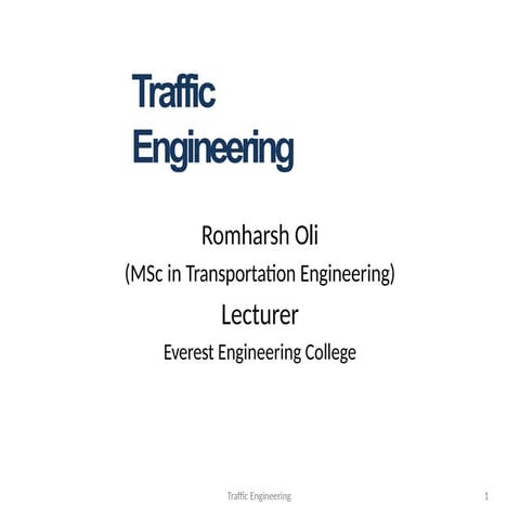 chapter-1 traffic engineering Traffic-flow-theory