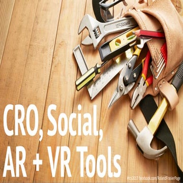 TCS: Conversion Optimization Tools + Social, Augmented Reality + Virtual Real...