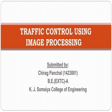 Traffic control using image processing