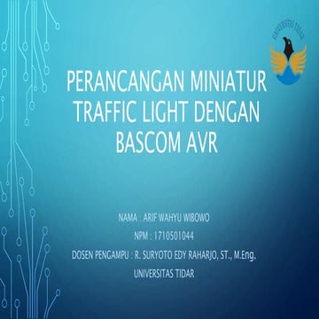 Miniatur Traffic Light dengan mikrokontroller