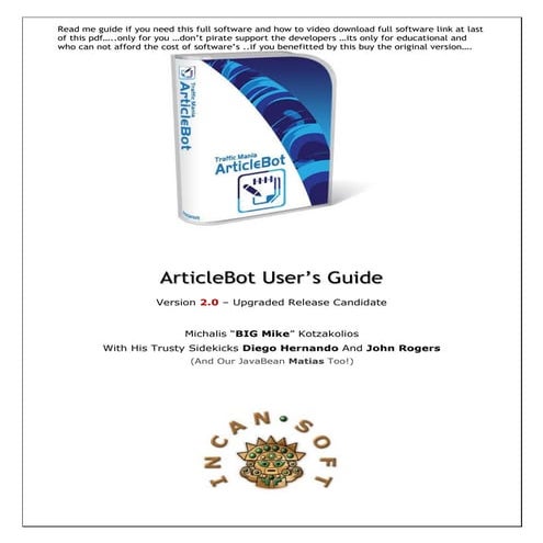 Traffic mania article-bot full software free | PDF