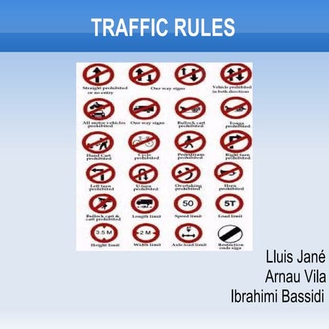 Traffic rules | ODP