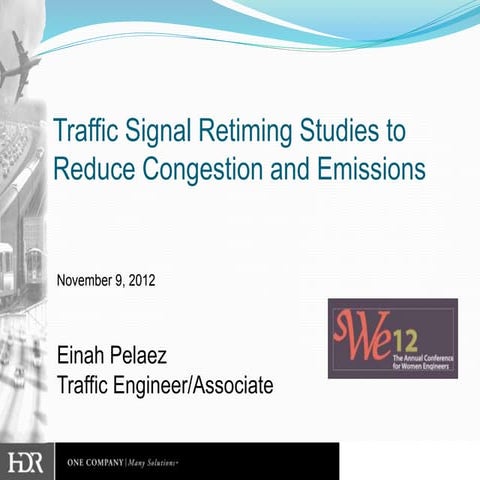 Traffic Signal Re-timing Studies to Reduce Congestion and Emissions